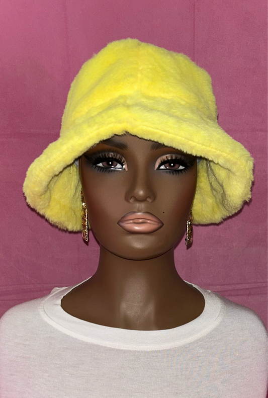 Unisex Faux Fur Bucket Hat