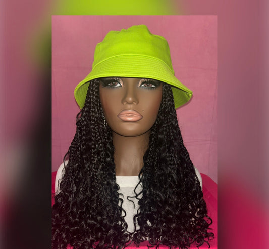 Black Bohemian Box Braids Elastic Wig Band