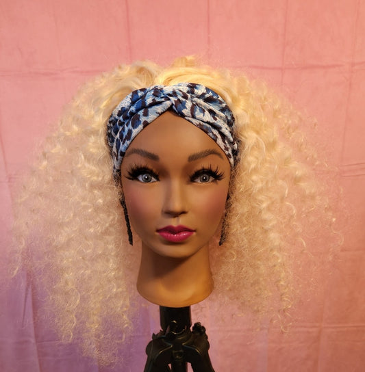 Blonde Deep Wave Human Hair Headband Wig w/ Headband Included