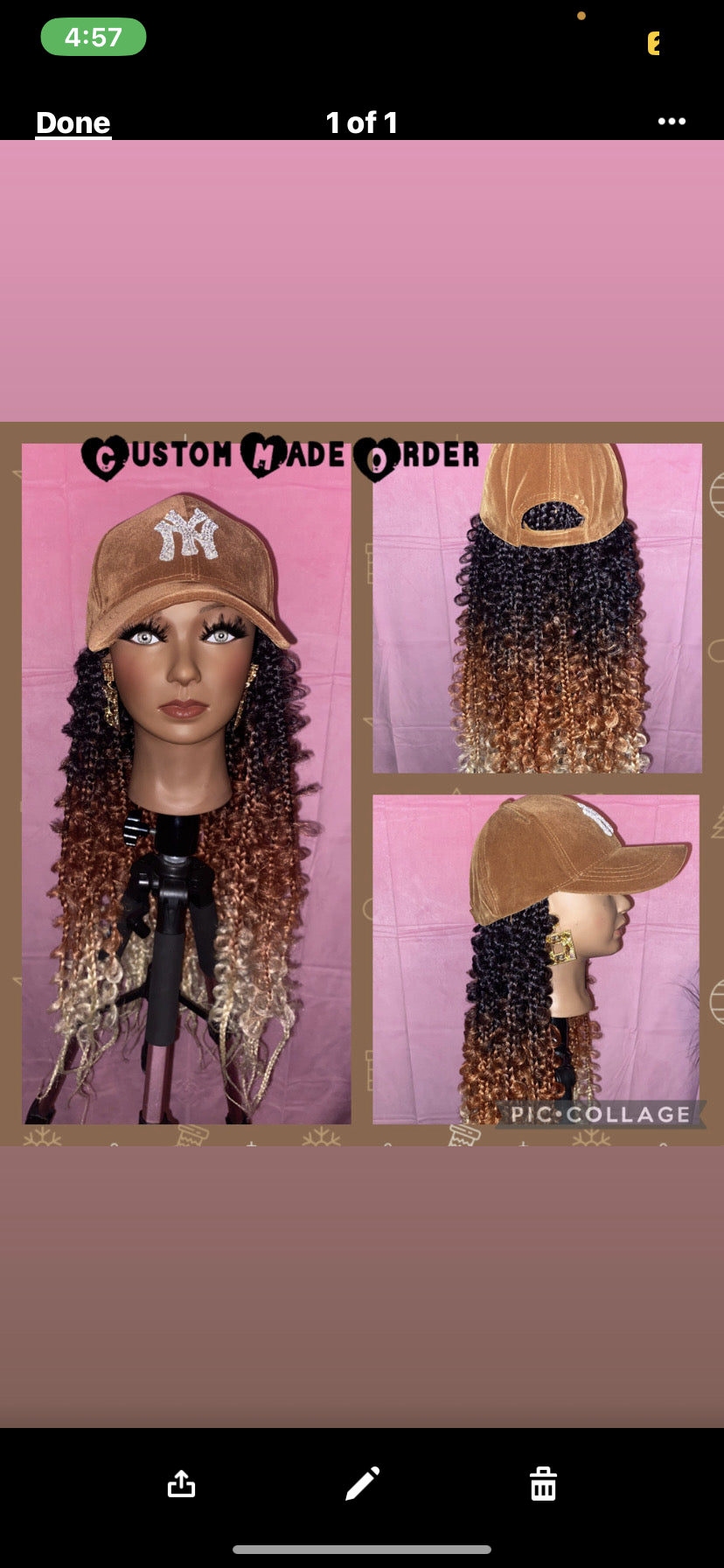 Custom Made Headband Wigs and Wig Hats