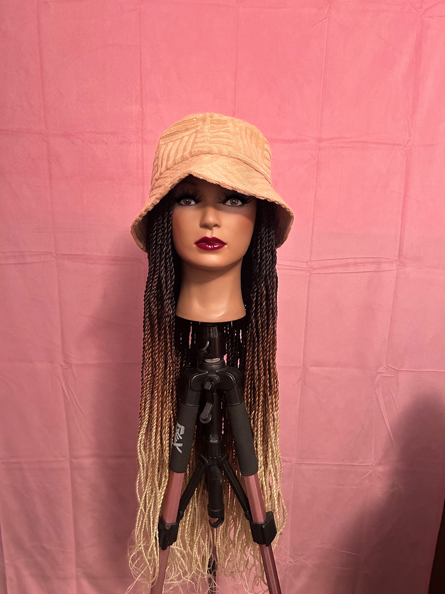 Black/Brown/Blonde Ombré Senegalese Twist Elastic Wig Band