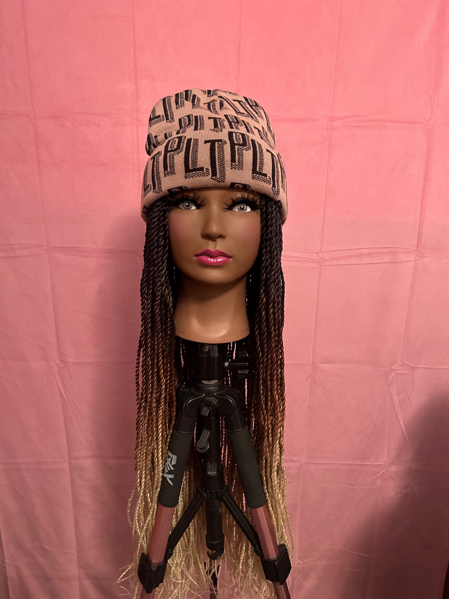 Black/Brown/Blonde Ombré Senegalese Twist Elastic Wig Band