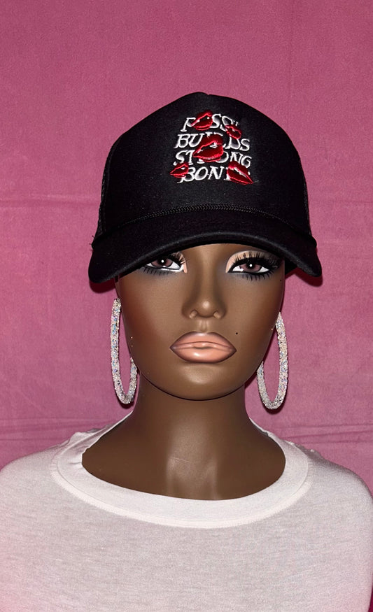 Black Lips Mesh Baseball Cap