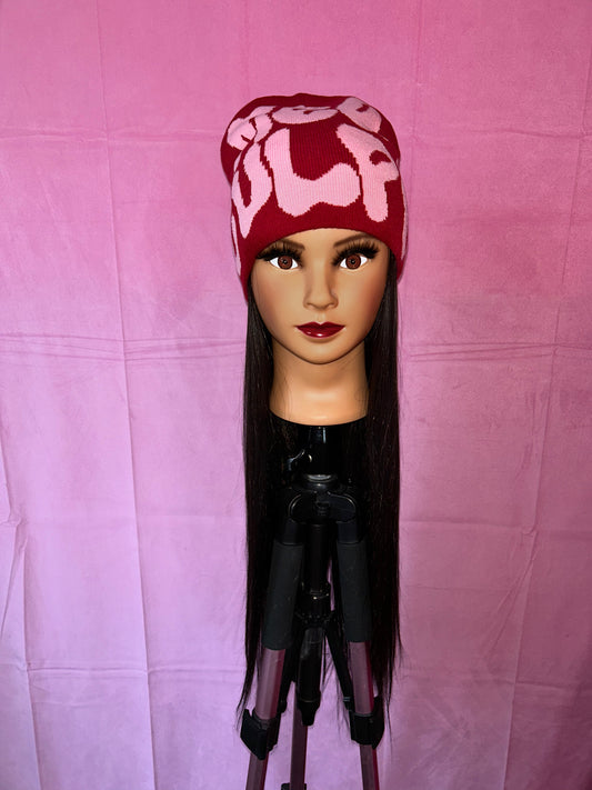 Black Straight Hair Wig Hat