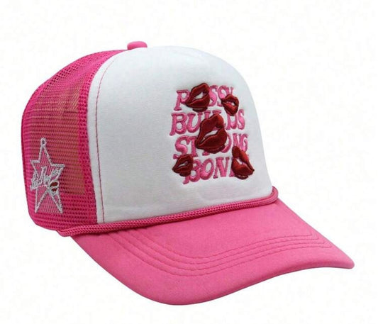 Pink Lips Mesh Baseball Cap