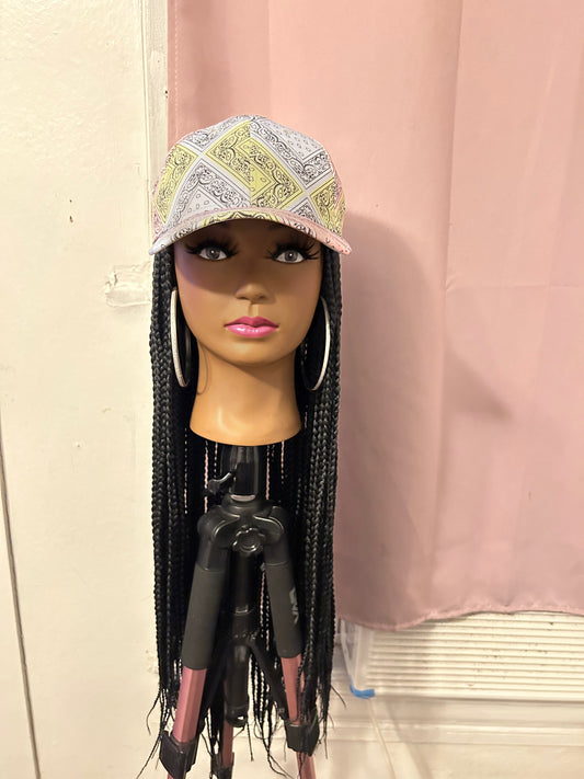 Black Box Braids Wig Hat