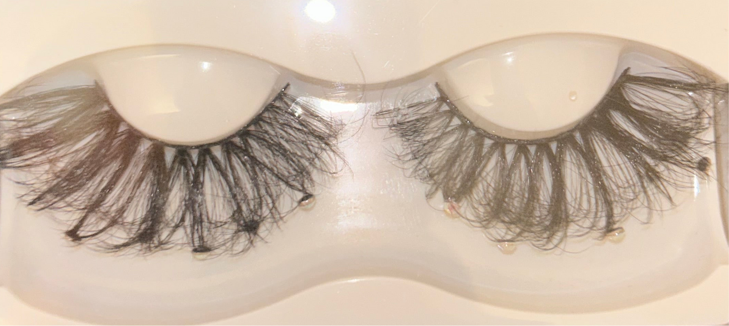 Rhinestone Faux Mink Eyelash Strips