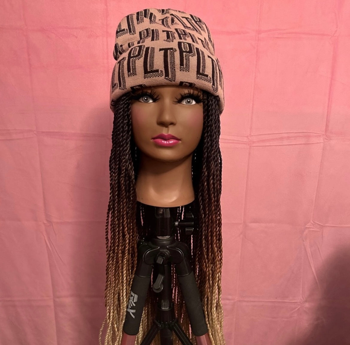 Black/Brown/Blonde Ombré Senegalese Twist Elastic Wig Band