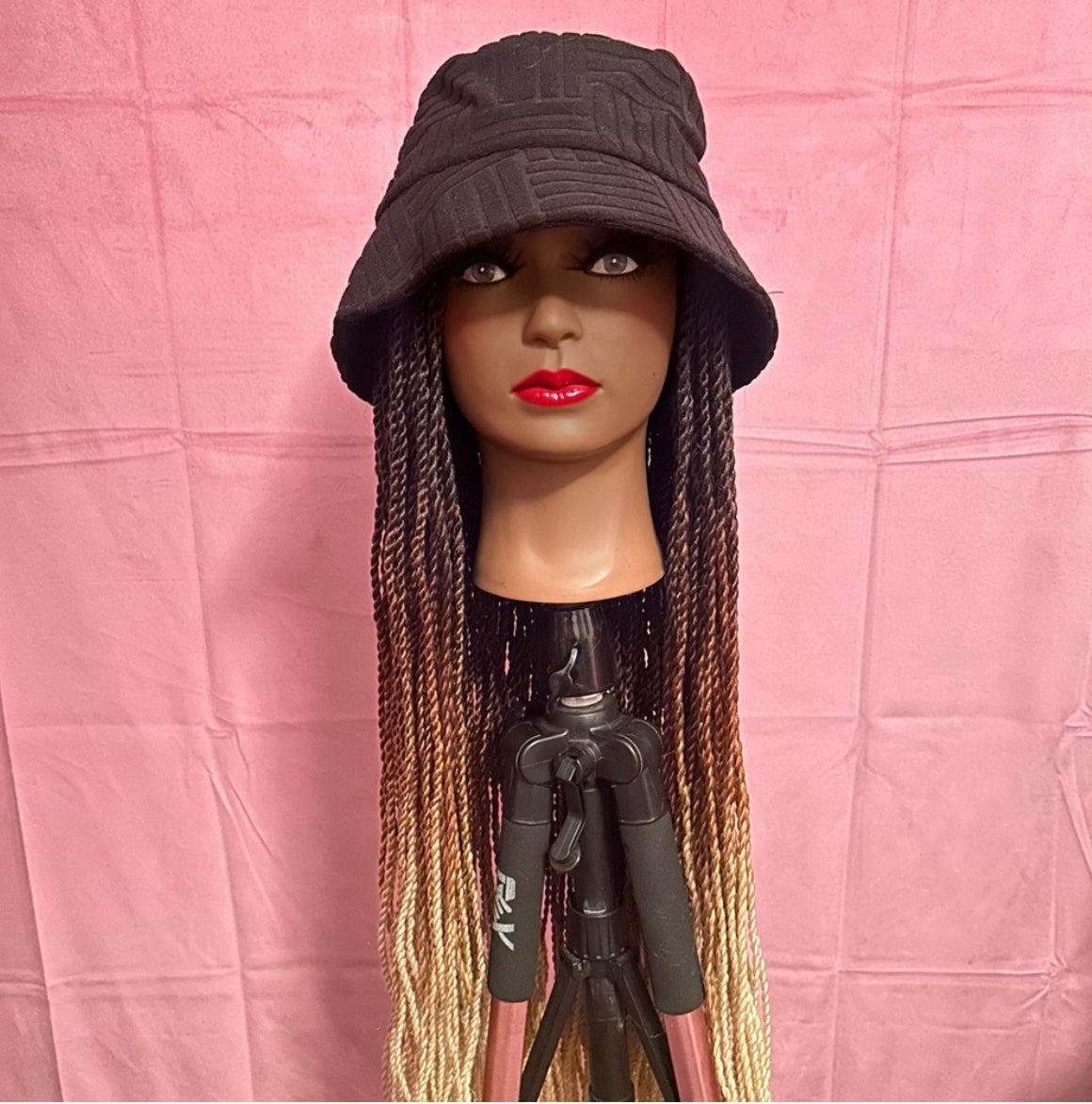 Black/Brown/Blonde Ombré Senegalese Twist Elastic Wig Band