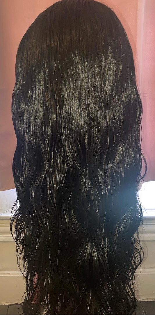 Black Loose Body Wave Curls Headband Wig w/ Headband Included