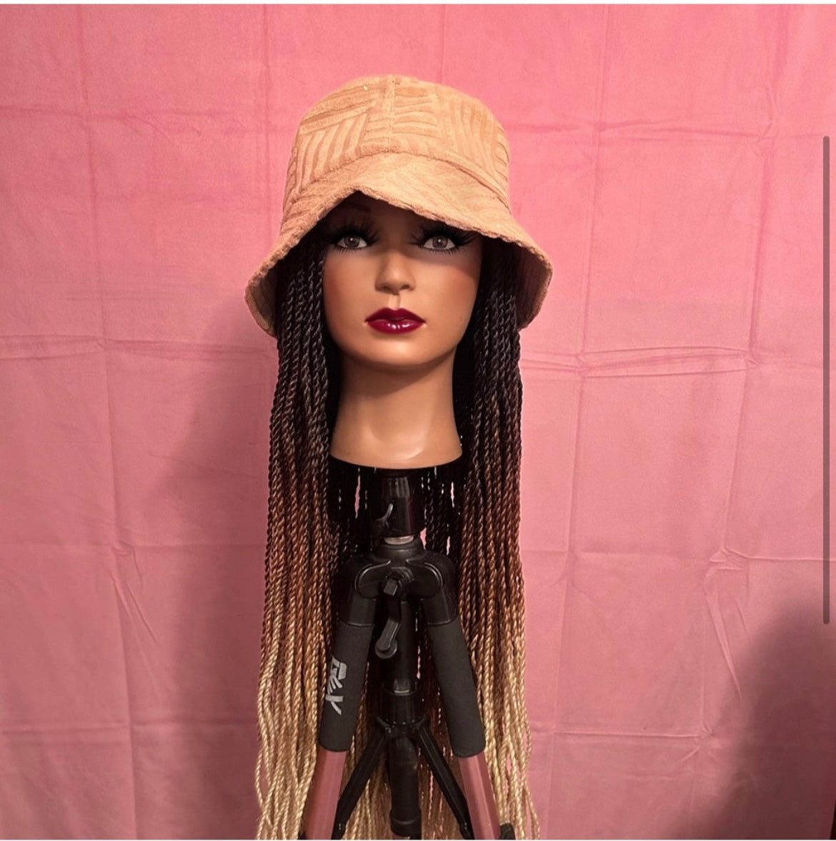 Black-Brown-Blonde Ombré Senegalese Twist Elastic Wig Band