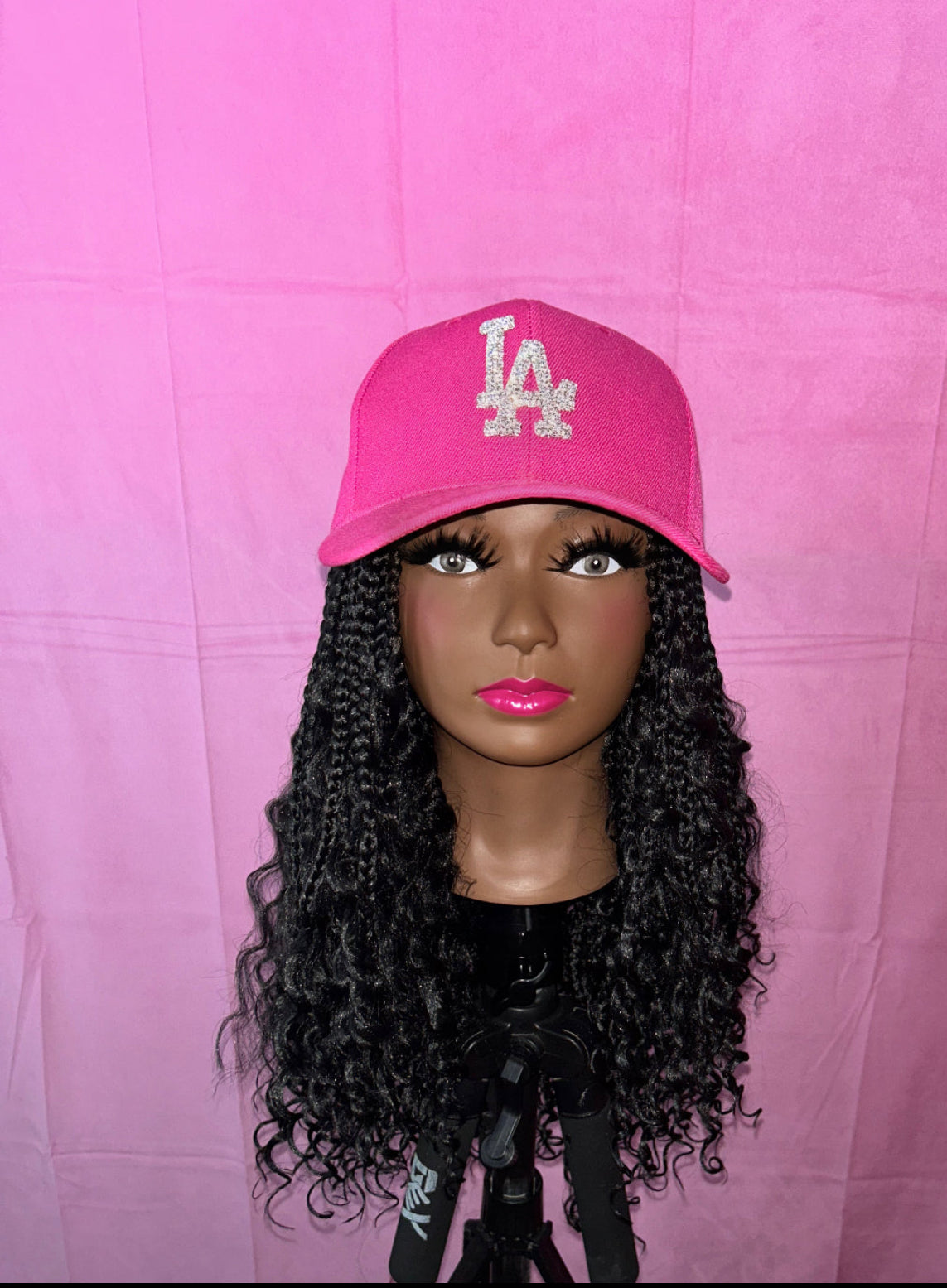 Black Bohemian Box Braids Elastic Wig Band