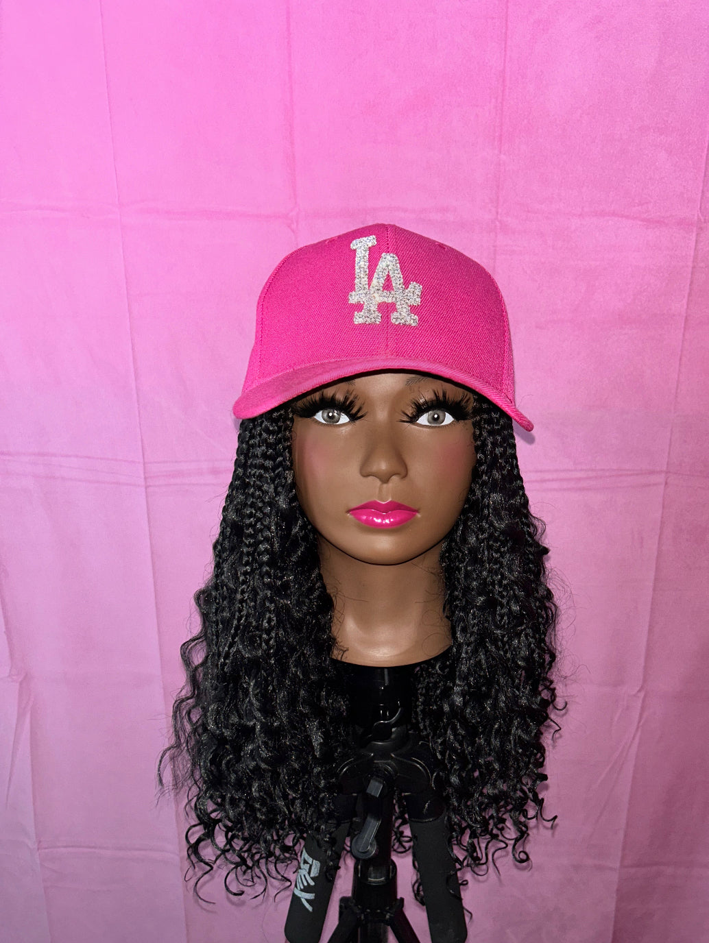 Black Bohemian Box Braids Elastic Wig Band