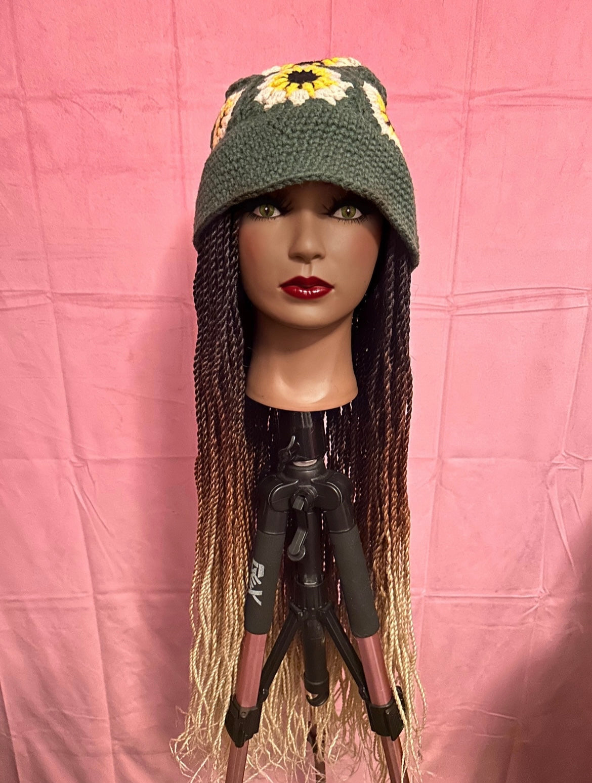 Black-Brown-Blonde Ombré Senegalese Twist Elastic Wig Band