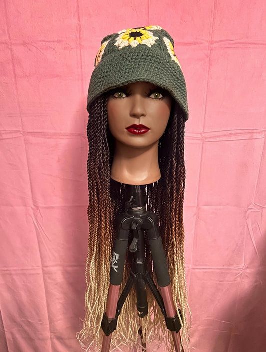 Black-Brown-Blonde Ombré Senegalese Twist Elastic Wig Band