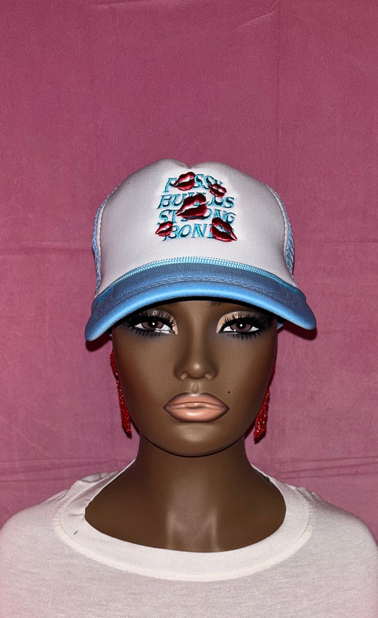 Blue Lips Mesh Baseball Cap