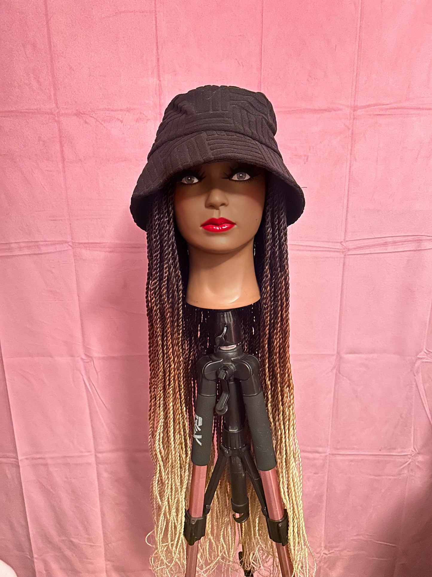 Black/Brown/Blonde Ombré Senegalese Twist Elastic Wig Band