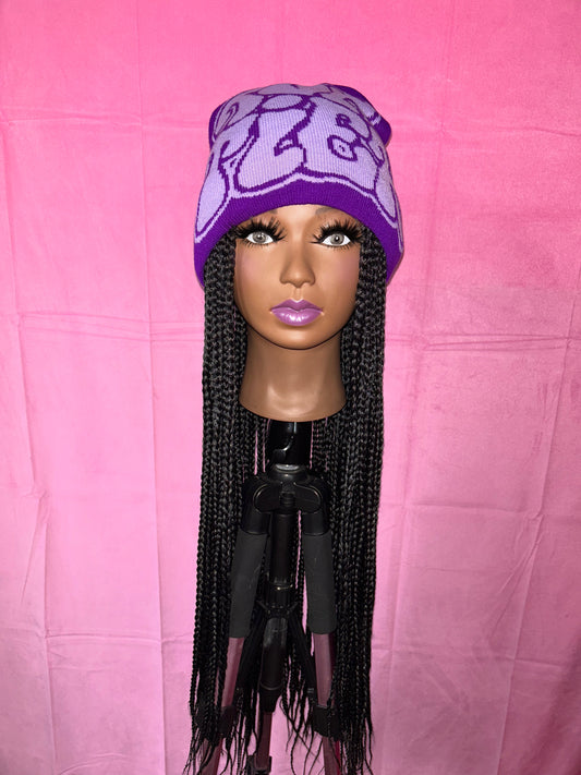 Black Box Braids Wig Hat