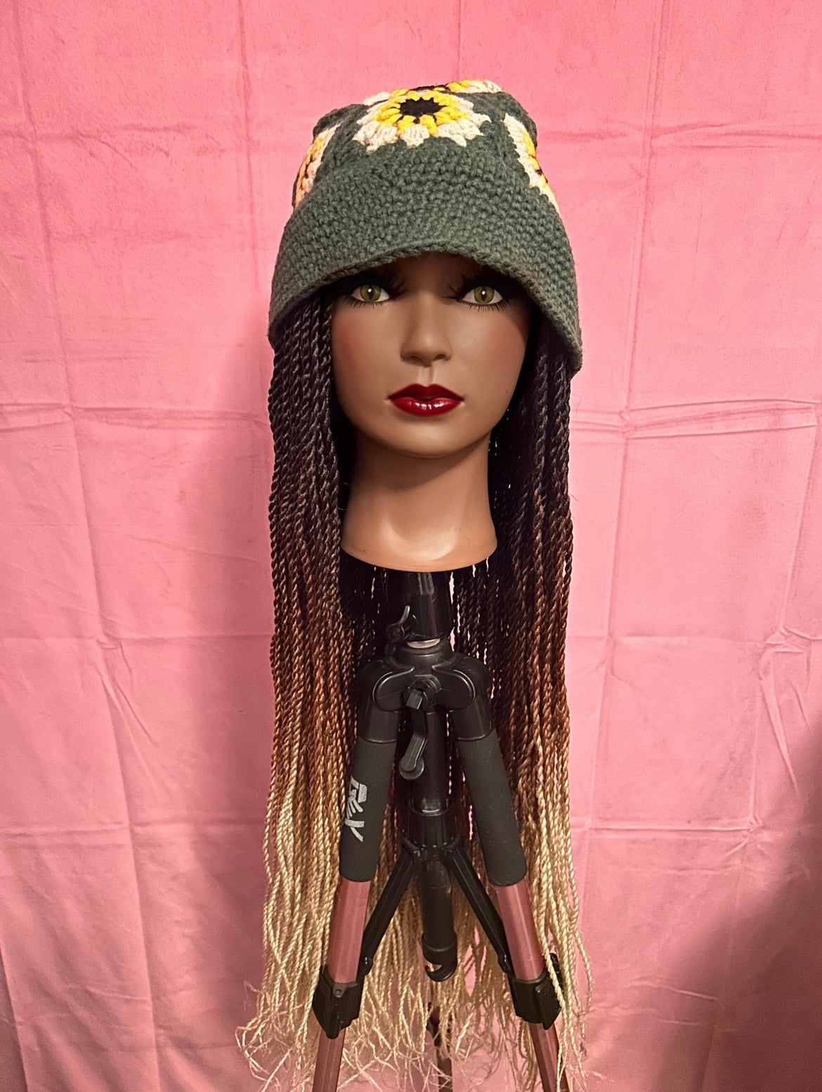 Black/Brown/Blonde Ombré Senegalese Twist Elastic Wig Band