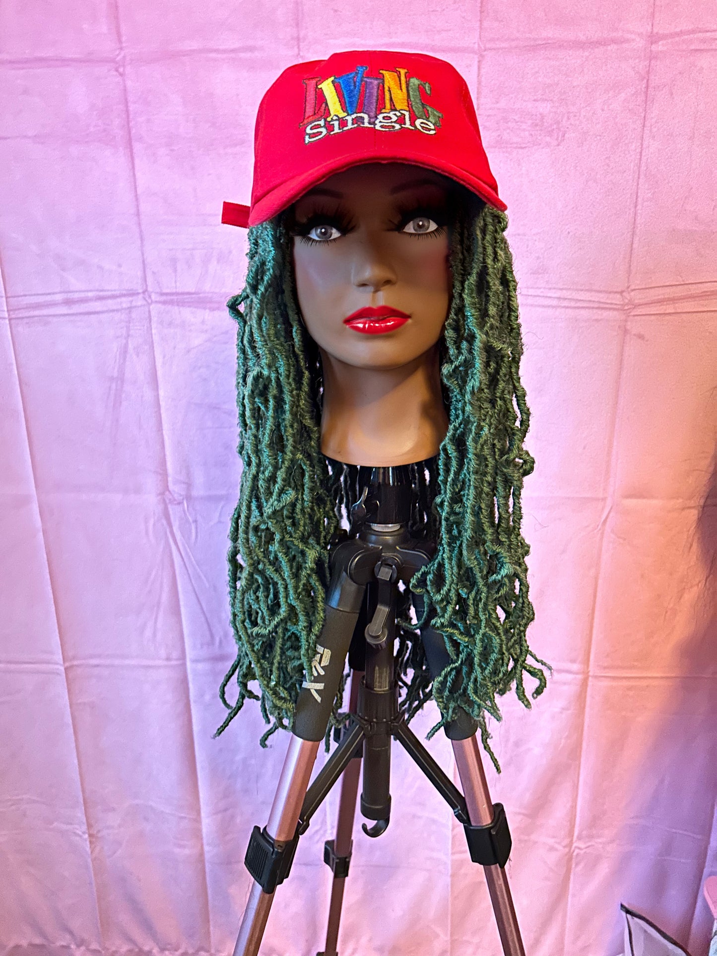 Green Soft Faux Locs Elastic Wig Band