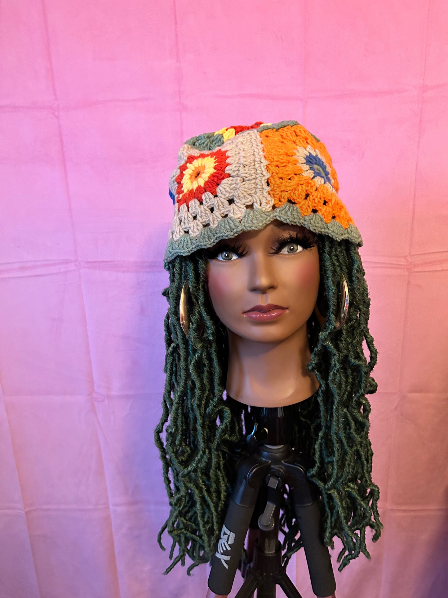 Green Soft Faux Locs Elastic Wig Band