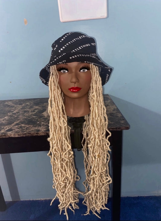 Blonde Soft Faux Locs Wig Hat