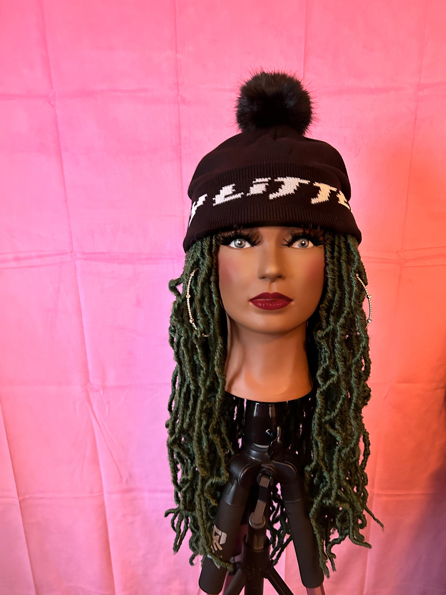 Green Soft Faux Locs Elastic Wig Band