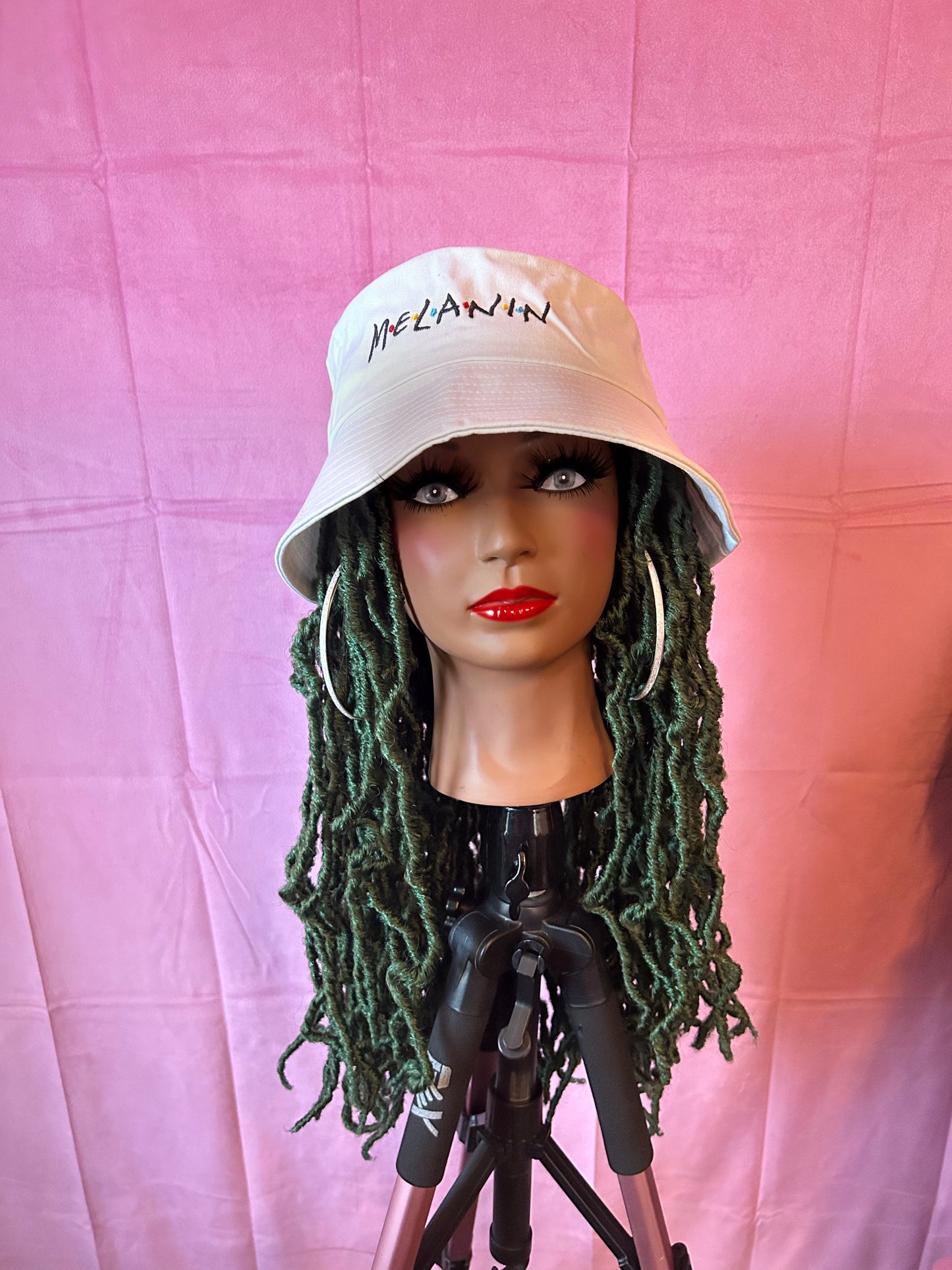 Green Soft Faux Locs Elastic Wig Band