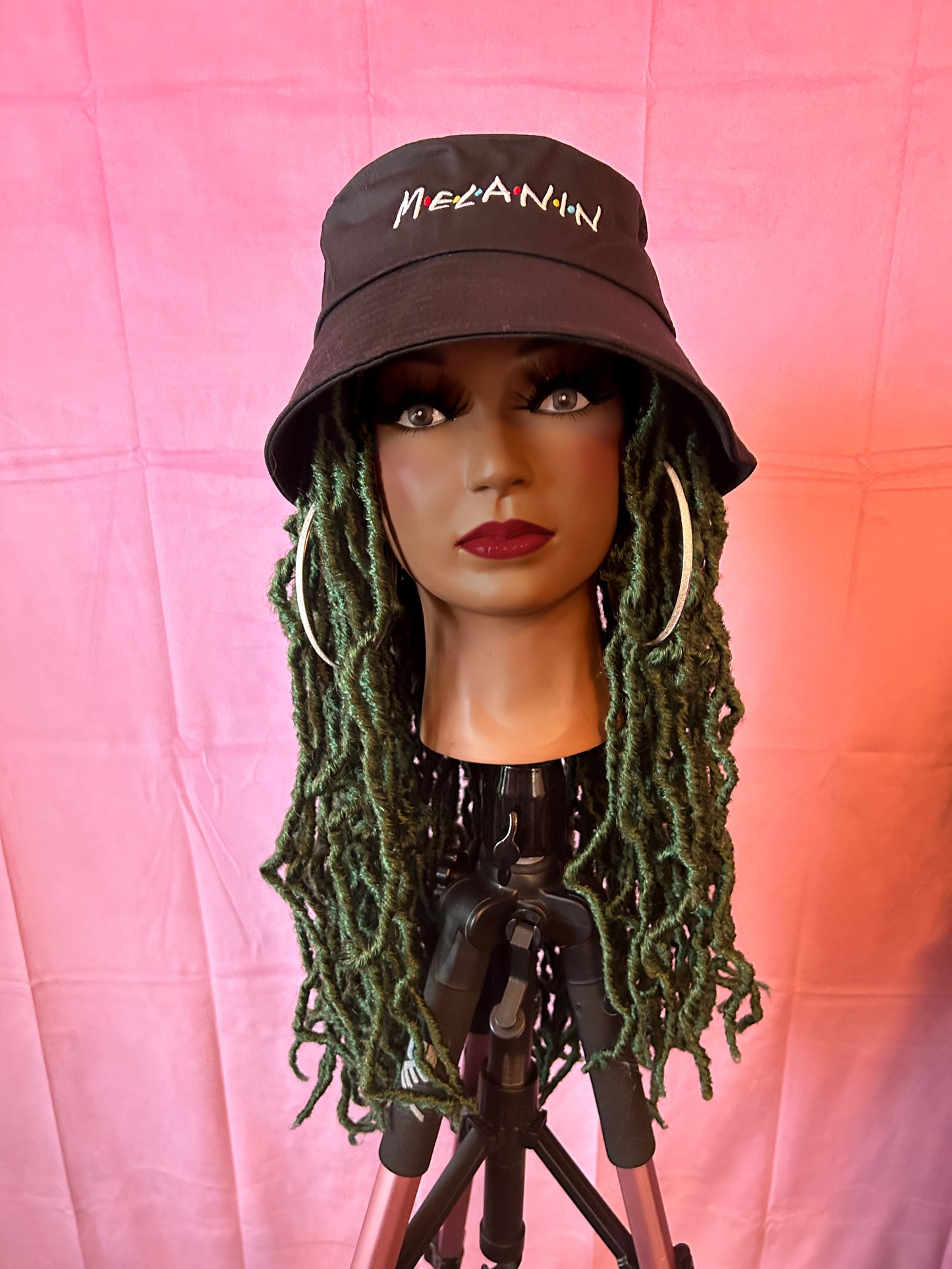 Green Soft Faux Locs Elastic Wig Band