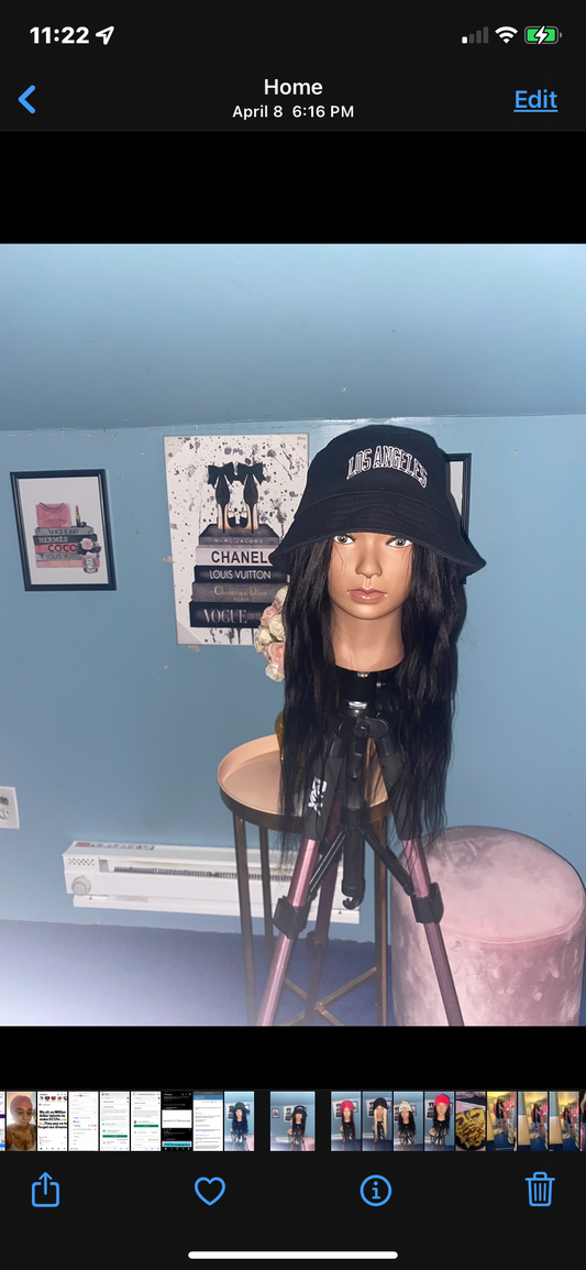 Black Body Wave Wig Hat