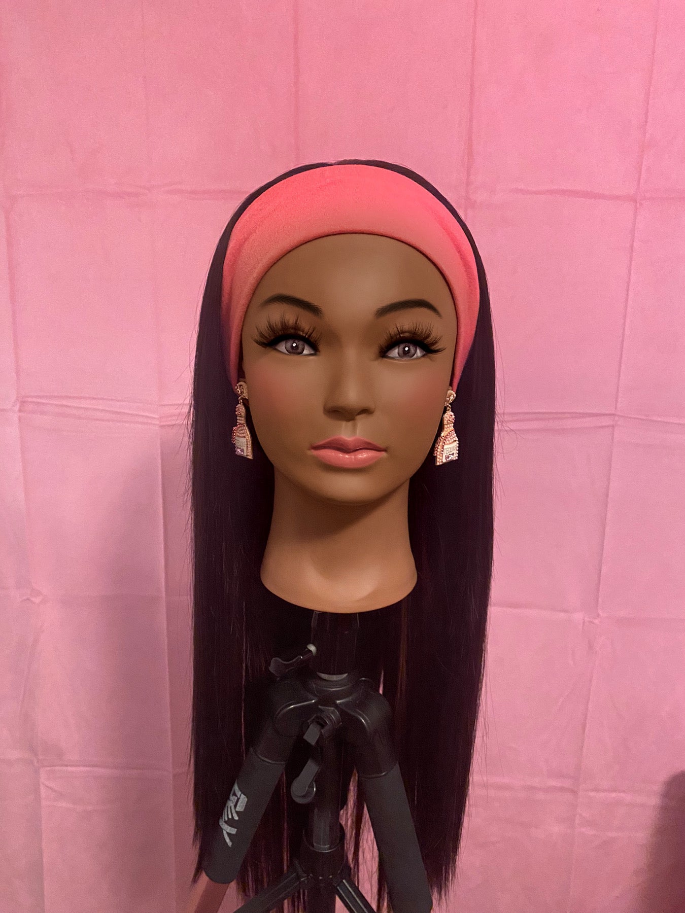 Honey Brown Straight Hair Headband Wig w/ Headband Included