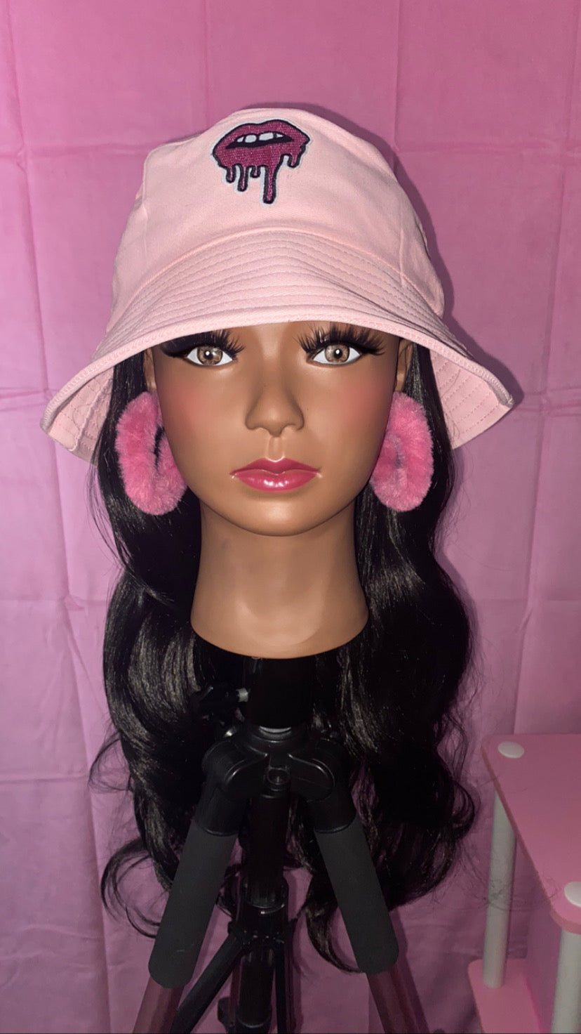 Black Wavy Curls Wig Hat