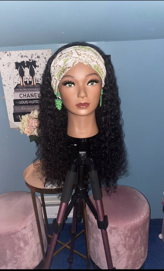 Kinky Curly Headband Wig  w/ Headband Included